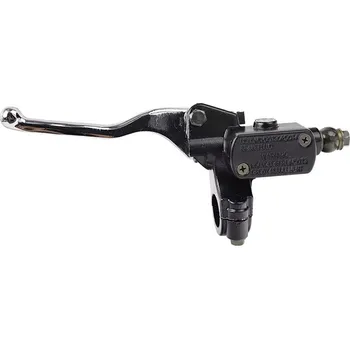 Brzdová páčka s pumpou stříbrná 145mm levá