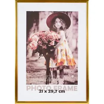 Rám na obraz FANDY Plastový rámeček Simple 2 21x29,7 4 zlatý