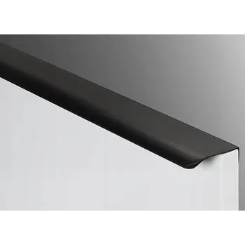 Nábytkové kování Nábytková úchytka hranová černá matná 80 x 4 x 1,8 cm