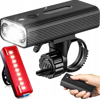 Cyklosvítilna Sada LED světel na kolo přední + zadní, USB dobíjecí