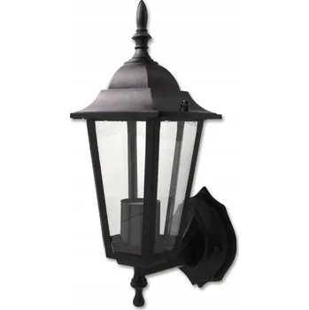 Venkovní osvětlení FASÁDNÍ VENKOVNÍ ZAHRADNÍ ZÁVĚSNÁ LAMPA ČERNÁ IP44 E27 60 W HLINÍK + SKLO