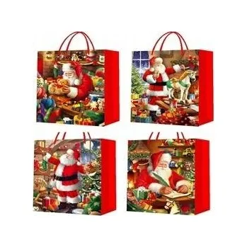 Dárková taška Dárková taška XL Vánoční se širokým dnem
