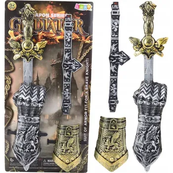 Dětská zbraň Rytířská sada Gladiátor: Meč, chrániče, zdobený pás