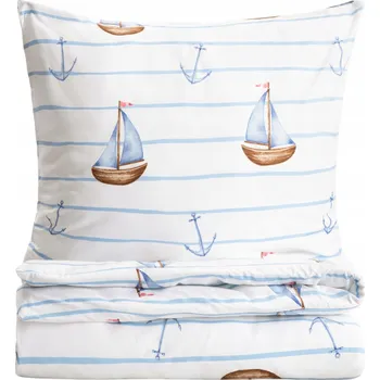 Povlečení Povlečení ISLA z mikrovlákna s motivem plachetnic 140x200 + 1*70x80 cm HOMLA