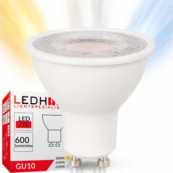 Žárovka LED žárovka GU10 7W = 45W 600lm 3 barvy Bodová Nestmívatelná PREMIUM jasná