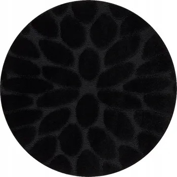 Koupelnová předložka KOUPELNOVÁ PŘEDLOŽKA kulatá 100 cm KAMENY černá PROTISKLUZOVÁ #KPL294