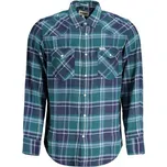 Wrangler Camicia Maniche Lunghe Uomo Verde Zelená - M