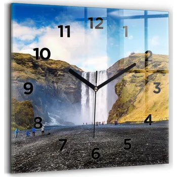 Hodiny Nástěnné hodiny Wallfluent černé 30 cm