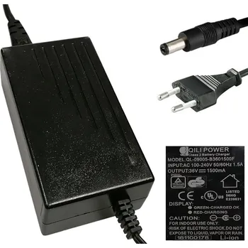 Nabíječka baterií Nabíječka Lithium Li-Ion 36V 1,5A typ2