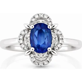 Prsten Leru Diamantový prsten se safírem Princess Velikost a váha prstenu: 51