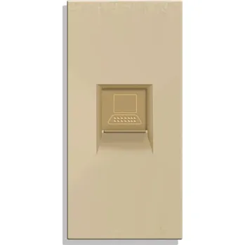 Elektrická zásuvka Internetová zásuvka nástěnná BSEED zlatá