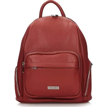 Kabelka Toscanio batoh kožený E117 červená D61 pomeranč
