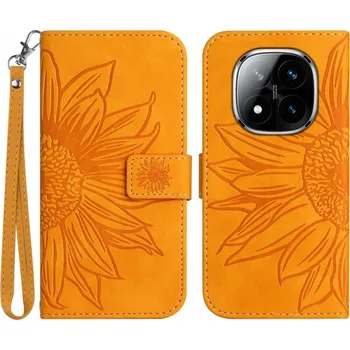 Pouzdro na mobilní telefon Sunflowers knížkové pouzdro na Xiaomi Redmi Note 14 Pro - žluté