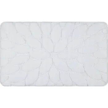 Koupelnová předložka KOUPELNOVÁ PŘEDLOŽKA 60x100 KAMENY bílá PROTISKLUZOVÁ MĚKKÁ #KPL258