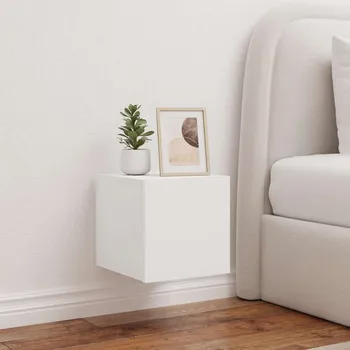 Komoda vidaXL Nástěnná TV skříňka s LED osvětlením 30,5 x 35 x 30 cm [837220] Barva: Bílá