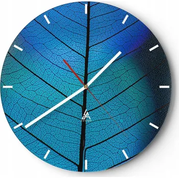 Hodiny Nástěnné hodiny do kuchyně 30x30 List Skleněné hodiny do obýváku Loft Tiché