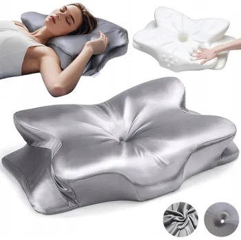 Polštář ORTOPEDICKÝ POLŠTÁŘ NA SPANÍ PAMĚŤOVÝ MOTÝL PREMIUM SE SNÍMATELNÝM POVLEČENÍM