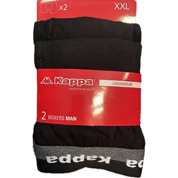 Kappa Pánské boxerky slipy bavlněné 2 ks 2-pack černé XXL
