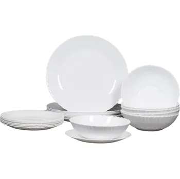 Talíř JÍDELNÍ SADA TALÍŘŮ JÍDELNÍ SERVIS 6/18 KS CARBO BÍLÁ