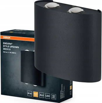 Venkovní osvětlení Venkovní nástěnné LED svítidlo 10,5W 550lm 3000K šedé IP44 Endura