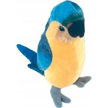 plyšák PLYŠOVÁ HRAČKA PAPOUŠEK MODRO-ŽLUTÝ SE ZVUKEM 20cm