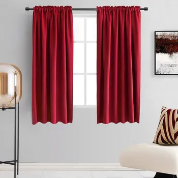 Zatemňovací závěs s řasící páskou "BLACKOUT" 135x180 cm RABAT červená (cena za 1 kus) MyBestHome