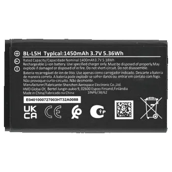Baterie pro mobilní telefon MPS Baterie pro Nokia 105 4G (2023) / 110 4G (2023), BL-L5H, 1450 mAh