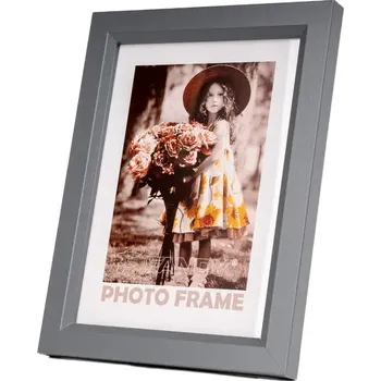 Rám na obraz FANDY Dřevěný fotorámeček Bevel 30x40 4 šedý