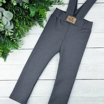 Kulišárny Dětské legíny RIB ANTRACIT se šraky Varianta: 3/4 délka, VELIKOST: 128 (7-8 let)