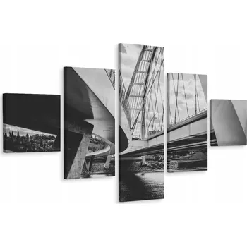 Obraz Vícedílný obraz Černobílý MOST 3D 250x150