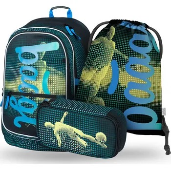 Školní batoh BAAGL Školní set Core - Fotbalový hráč