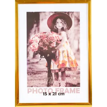 Rám na obraz FANDY Plastový rámeček Simple 2 15x21 4 zlatý