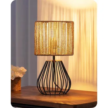 Lampička EDISHINE Stolní lampa industriální E14 – moderní, vintage, bílá/zlatá