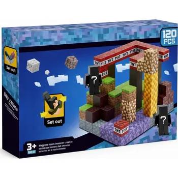 ostatní stavebnice STAVEBNICE MINECRAFT PRO DĚTI, KONSTRUKČNÍ KRYCHLE, 120 dílků