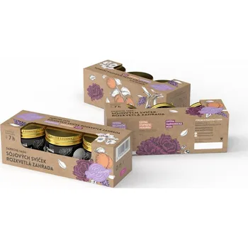 Svíčka Pure Harmony Sada sojových svíček 3x 50 g, rozkvetlá zahrada