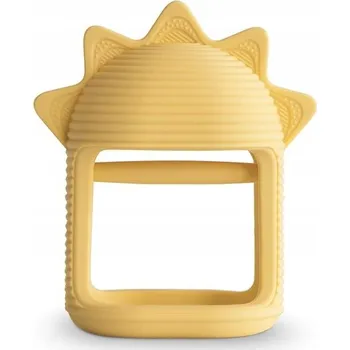 Smyslové kousátko Mushie silikonové žluté