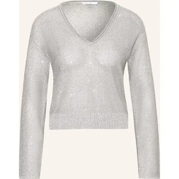 Dámský svetr Patrizia Pepe Dámský Svetr S Flitry, šedá / stříbrná, 34