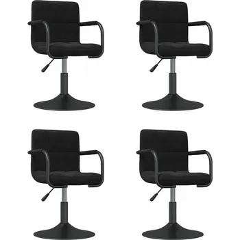 Jídelní židle Židle VidaXL látka černá 4 ks