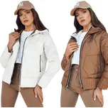 OBOUSTRANNÁ PŘECHODNÁ DÁMSKÁ BUNDA VELBLOUDÍ BARVY ty4204 - XL