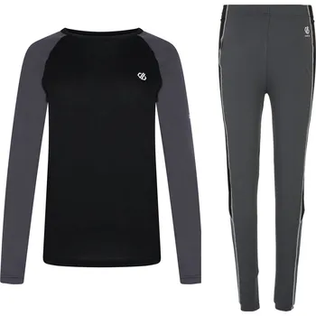 Set dámského termoprádla Dámské funkční prádlo Dare 2b W Exchange IV Baselayer Set Velikost: S / Barva: černá/šedá