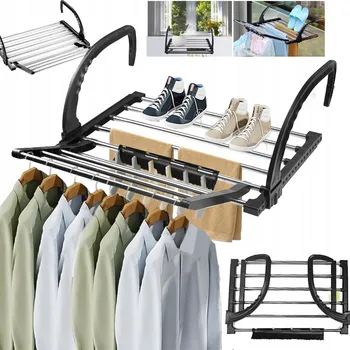 Sušák na prádlo SUŠÁK NA PRÁDLO NA BALKON NEBO RADIÁTOR, SKLÁDACÍ, SUŠÁK BALKONOVÝ