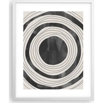 Obraz Obraz plakát v bílém rámu 40x50 - kruhy, foto plakáty do obýváku