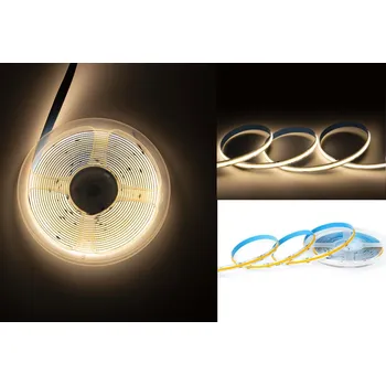 LED páska LED pásek COB s jednolitou linií světla 5m, TEPLÁ BÍLÁ