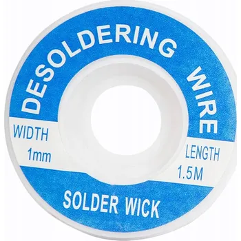 Rozpájecí páska pro odstranění cínu, pájecí knot 1 mm x 1,5 m