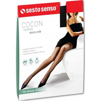 Dámské punčochy Sesto Senso Cocon 20den béžové kabaretky Punčocháče velikost 3/4