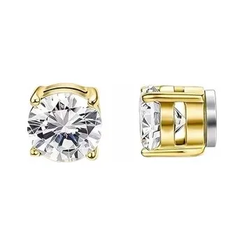 Náušnice Náušnice z Z Nerezové Oceli na tyči ve Ve Zlaté Barvě