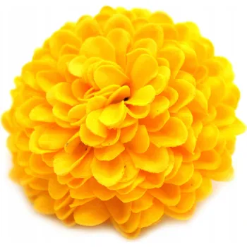 umělá květina MYDLENÉ KVĚTY chryzantéma ŽLUTÁ hlavička do kytice dekorace z mýdla flower BOX