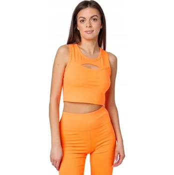 Dámské tričko Bellivalini Dámský top tričko Tank top BLV50-324 Neonově oranžová XL