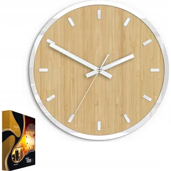 Hodiny Nástěnné hodiny v moderním stylu Akrylové Bamboo Kulatý Bambusové