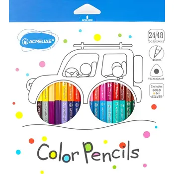 Výtvárné potřeby FANDY Pastelky 24/48 trojhranné Duo Acmeliae